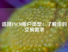 选择FXCM账户类型：了解你的交易需求