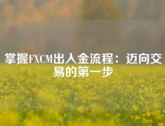 掌握FXCM出入金流程：迈向交易的第一步