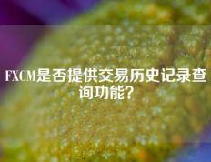 FXCM是否提供交易历史记录查询功能？