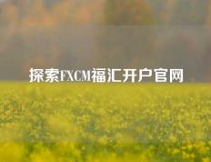 探索FXCM福汇开户官网