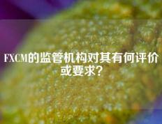 FXCM的监管机构对其有何评价或要求？