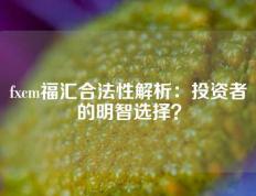 fxcm福汇合法性解析：投资者的明智选择？