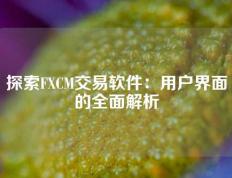 探索FXCM交易软件：用户界面的全面解析