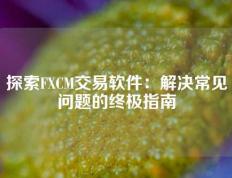 探索FXCM交易软件：解决常见问题的终极指南