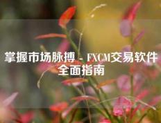 掌握市场脉搏 - FXCM交易软件全面指南