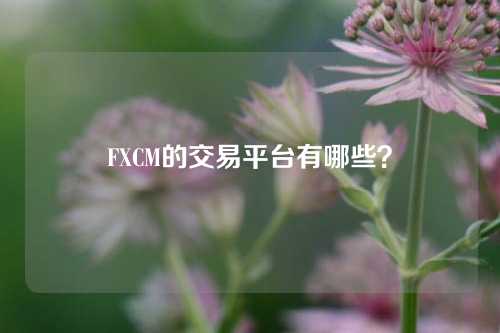 FXCM的交易平台有哪些？