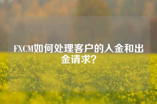 FXCM如何处理客户的入金和出金请求？