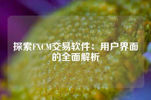 探索FXCM交易软件：用户界面的全面解析