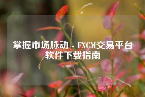 掌握市场脉动 - FXCM交易平台软件下载指南