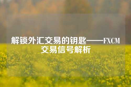 解锁外汇交易的钥匙——FXCM交易信号解析