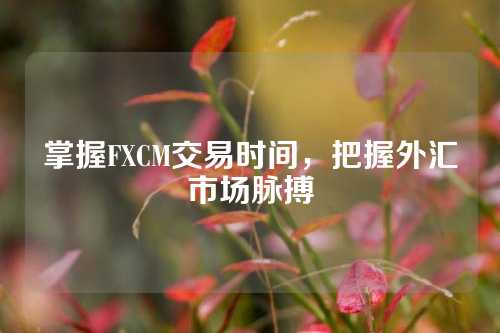 掌握FXCM交易时间，把握外汇市场脉搏