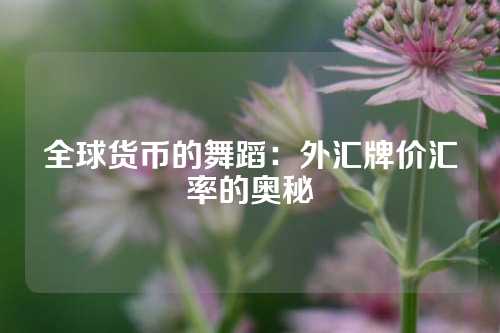 全球货币的舞蹈：外汇牌价汇率的奥秘