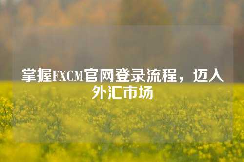 掌握FXCM官网登录流程，迈入外汇市场