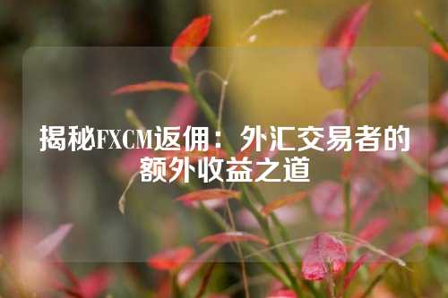 揭秘FXCM返佣：外汇交易者的额外收益之道