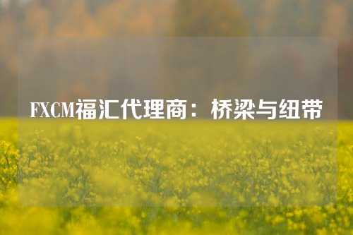 FXCM福汇代理商：桥梁与纽带