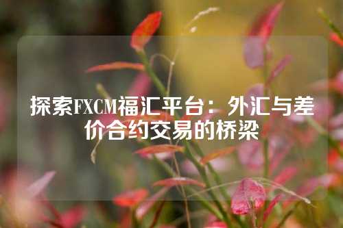 探索FXCM福汇平台：外汇与差价合约交易的桥梁