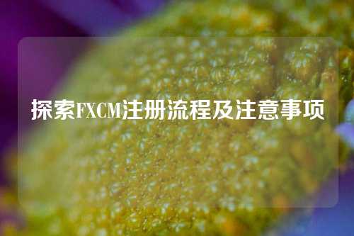 探索FXCM注册流程及注意事项