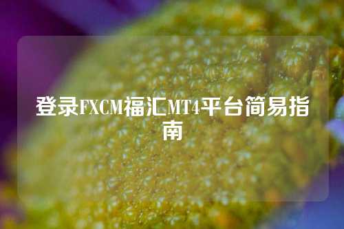 登录FXCM福汇MT4平台简易指南