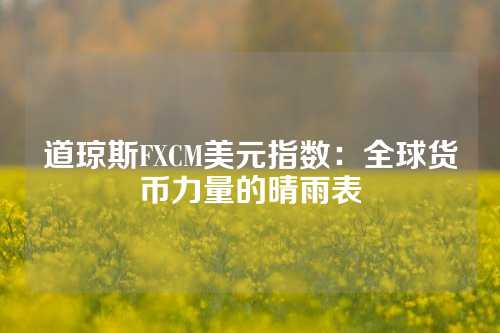 道琼斯FXCM美元指数：全球货币力量的晴雨表