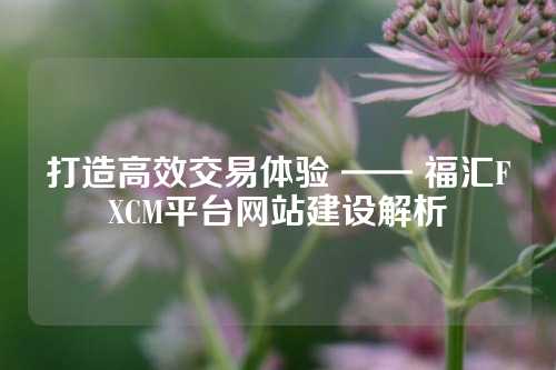 打造高效交易体验 —— 福汇FXCM平台网站建设解析